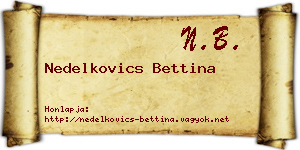 Nedelkovics Bettina névjegykártya